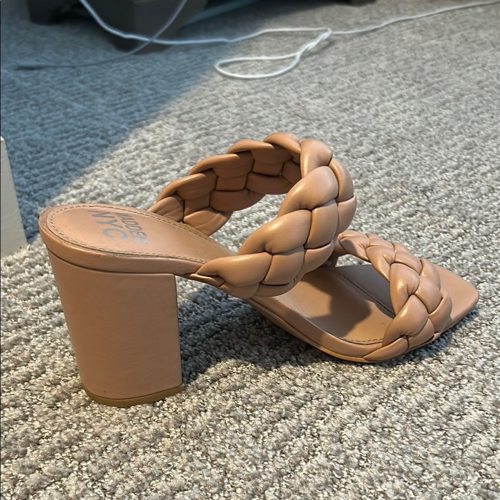 Steve Madden Women's Brown Braided Block Heels
